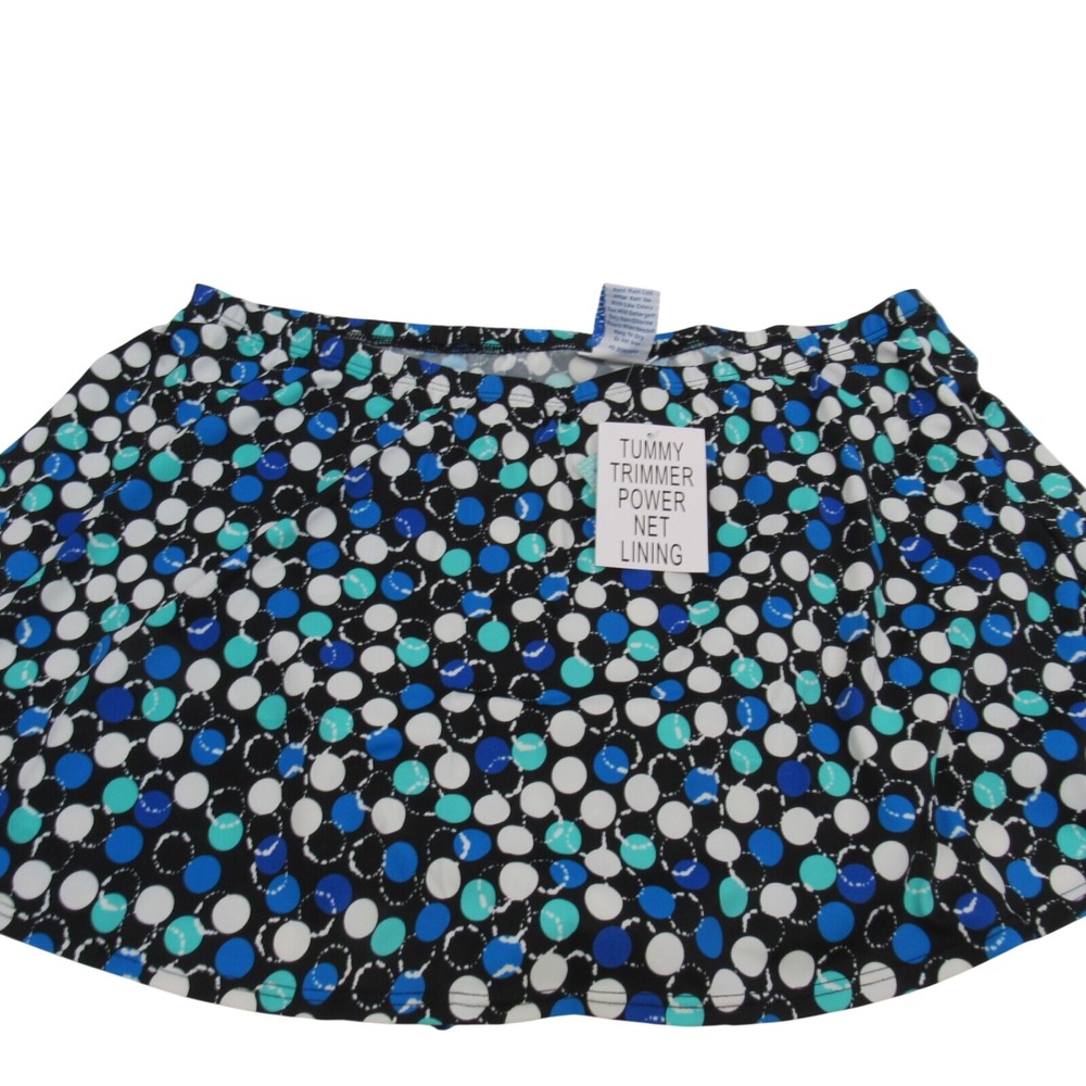 Blair Womens Polka Dot Tummy Trimmer Power Net Lined Skirt Plus Size 20W‎